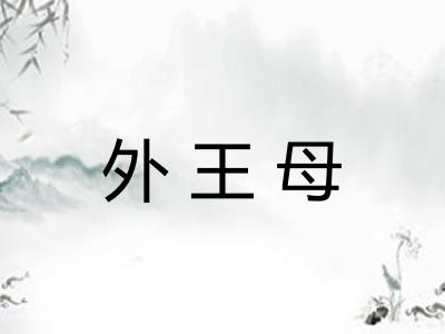 外王母 外王母